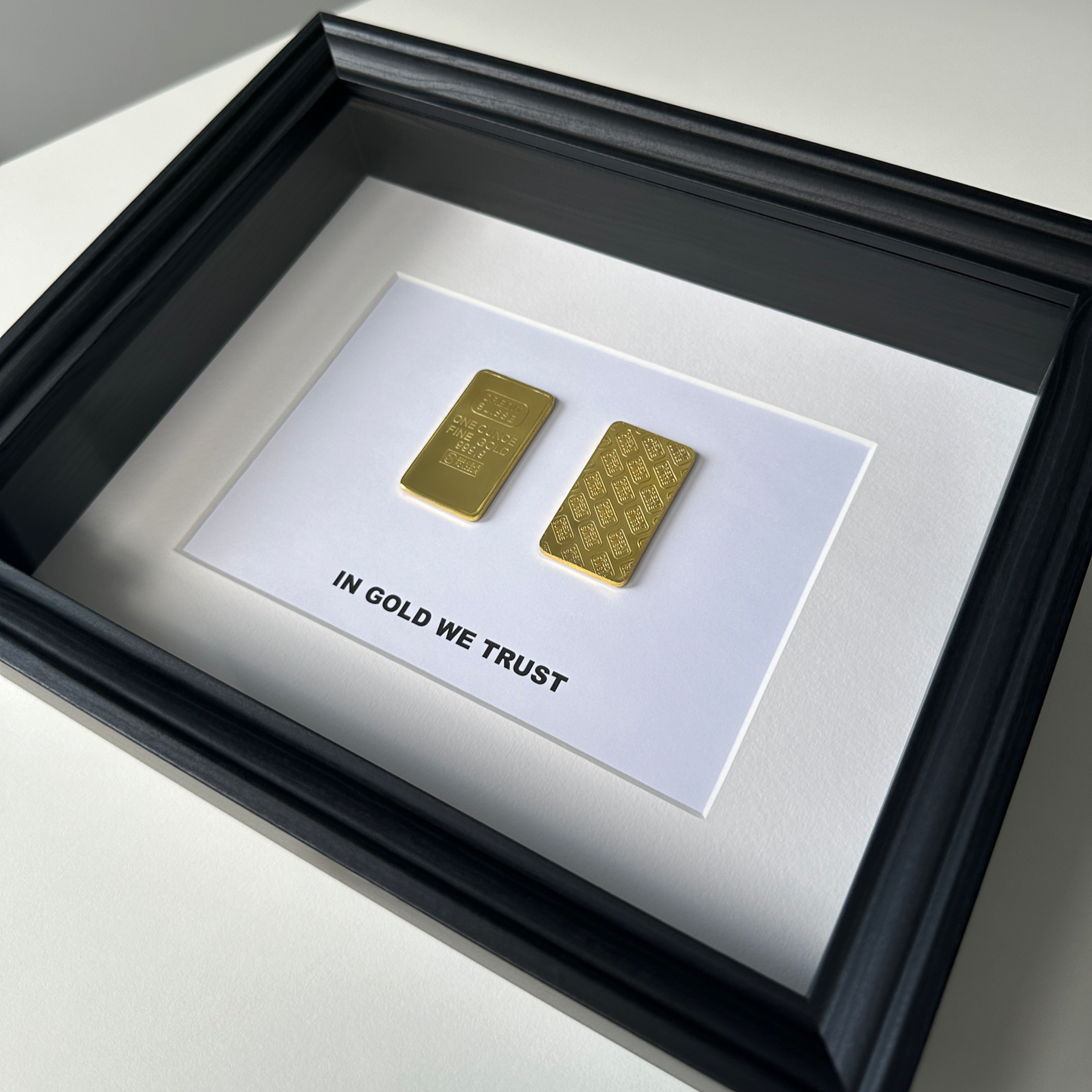 IN GOLD WE TRUST ONE OUNCE FRAME GOLD FRAME - LUXART STUDIO