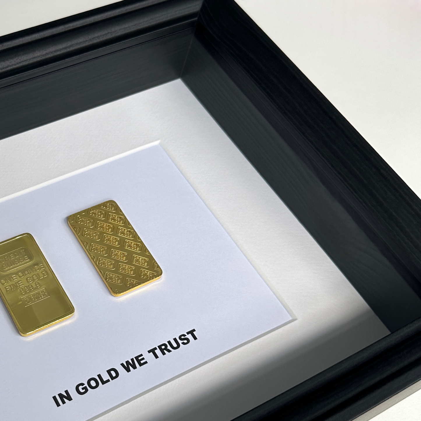 IN GOLD WE TRUST ONE OUNCE FRAME GOLD FRAME - LUXART STUDIO