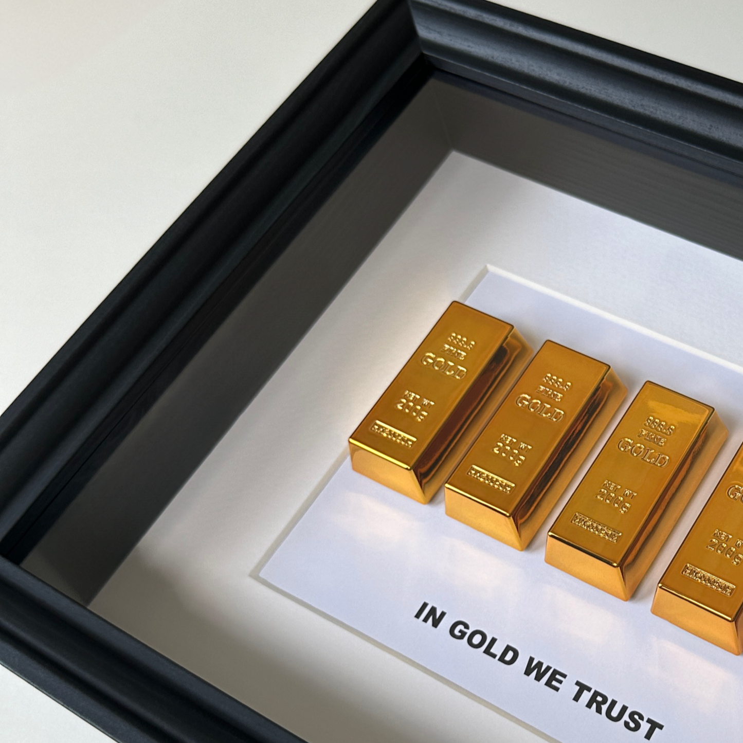 IN GOLD WE TRUST ONE KILOGRAM FRAME GOLD FRAME - LUXART STUDIO