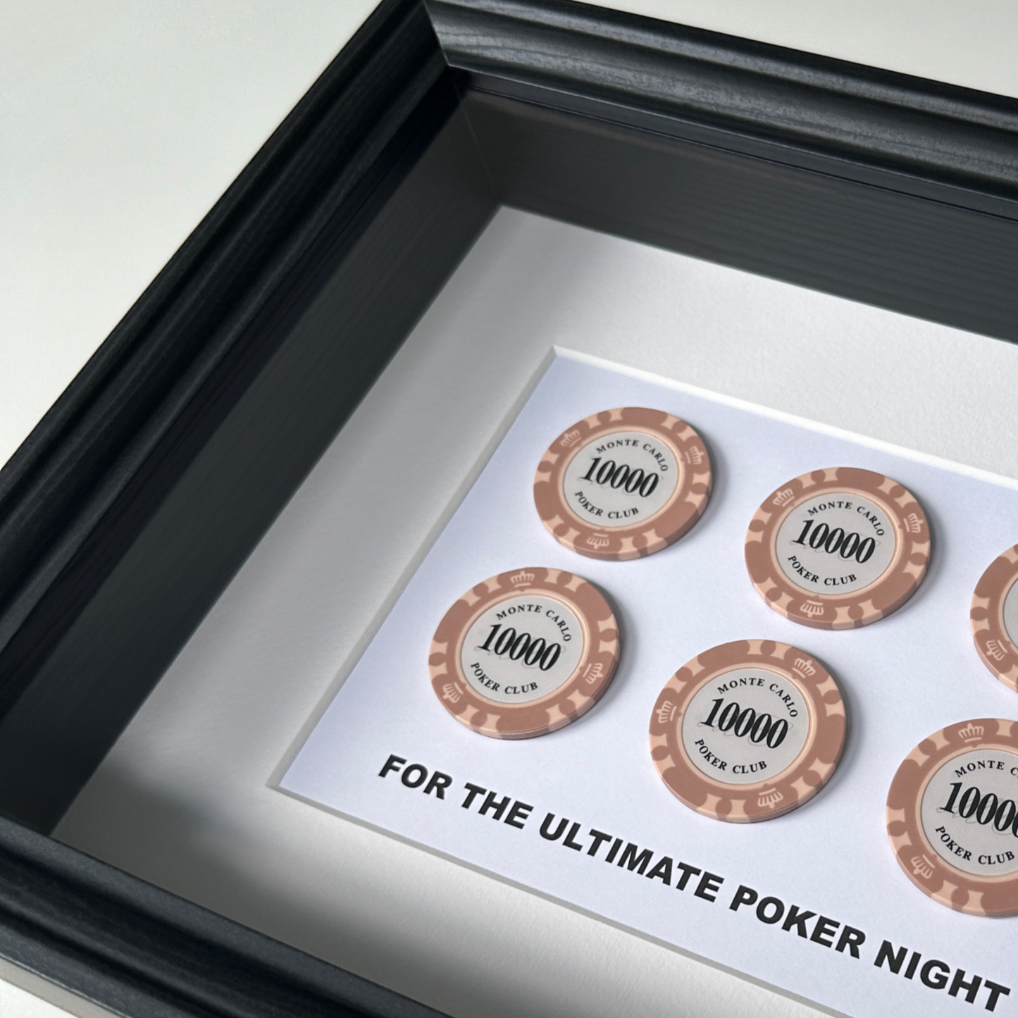 POKER NIGHT FRAME POKER CHIP FRAME - LUXART STUDIO