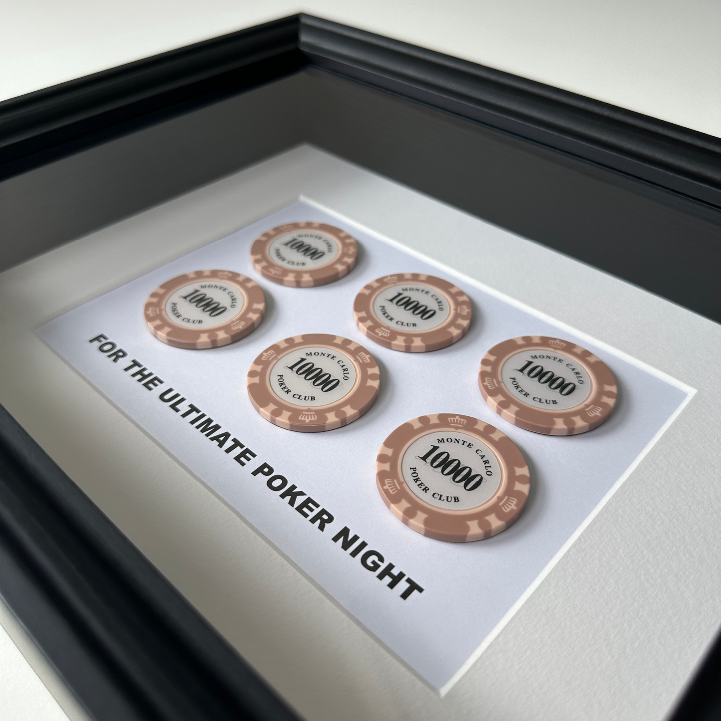 POKER NIGHT FRAME POKER CHIP FRAME - LUXART STUDIO