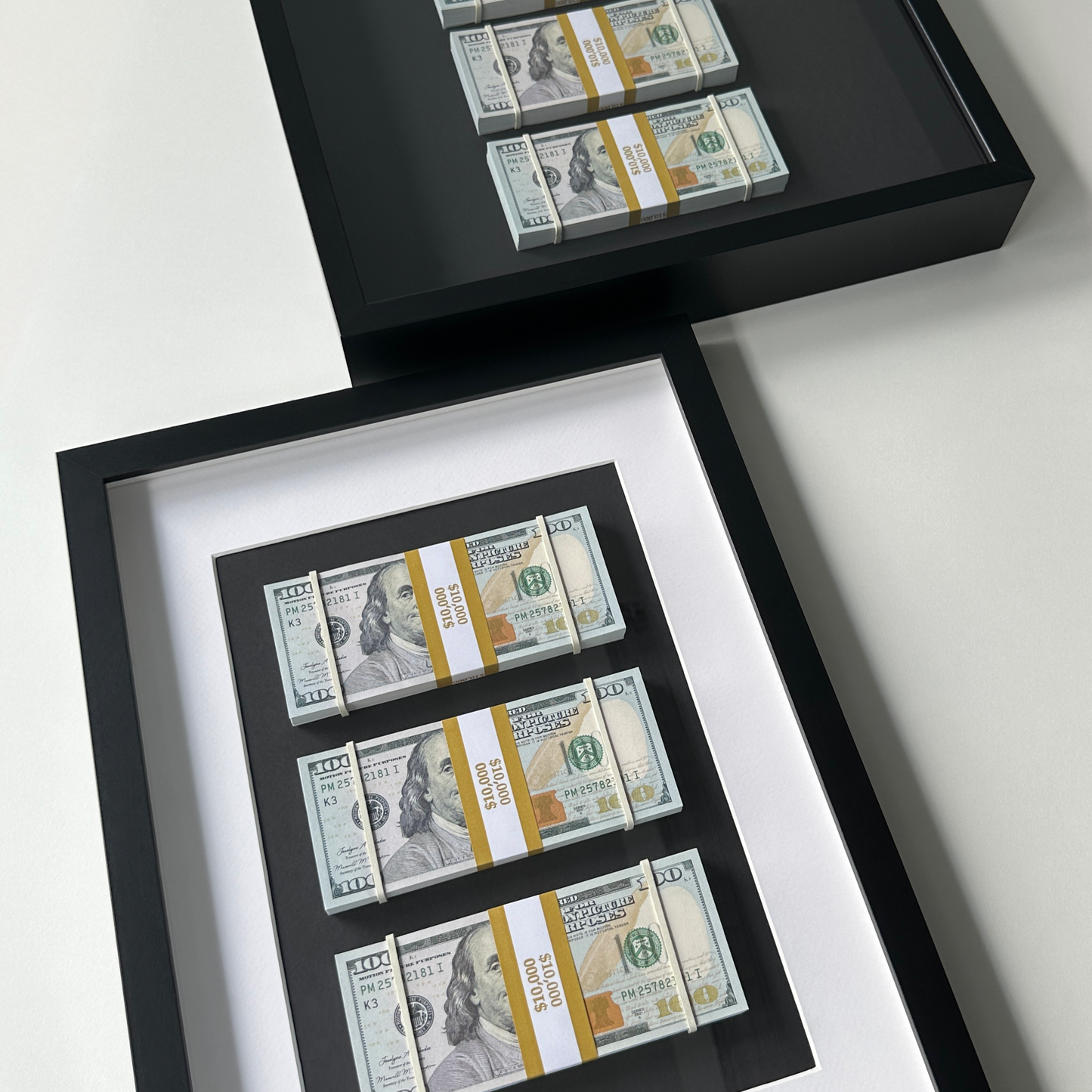 TRIPLE DOLLAR STACK FRAME 2 MONEY FRAME - LUXART STUDIO