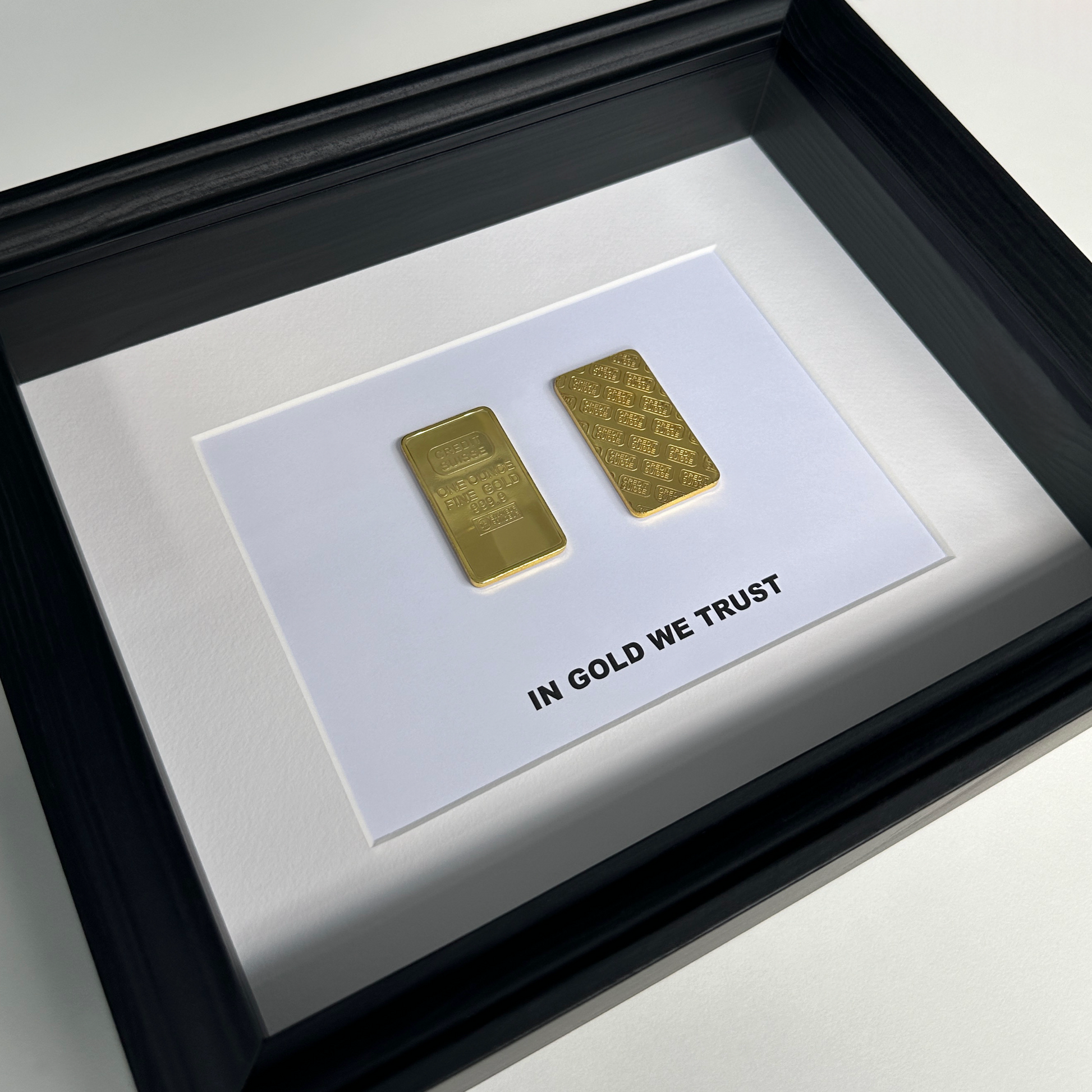 IN GOLD WE TRUST ONE OUNCE FRAME GOLD FRAME - LUXART STUDIO