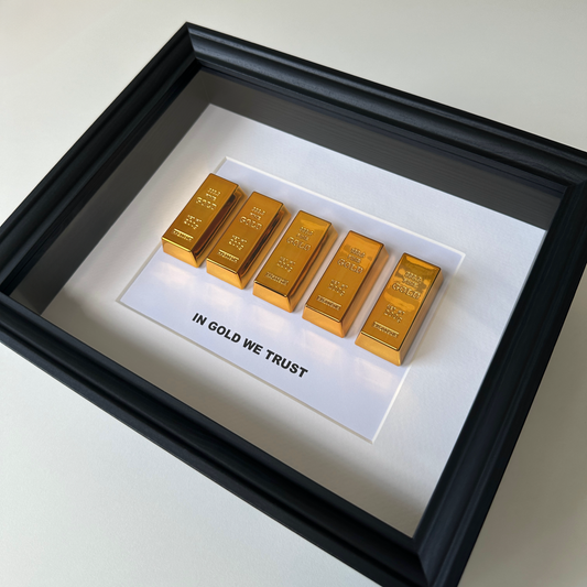 IN GOLD WE TRUST ONE KILOGRAM FRAME GOLD FRAME - LUXART STUDIO