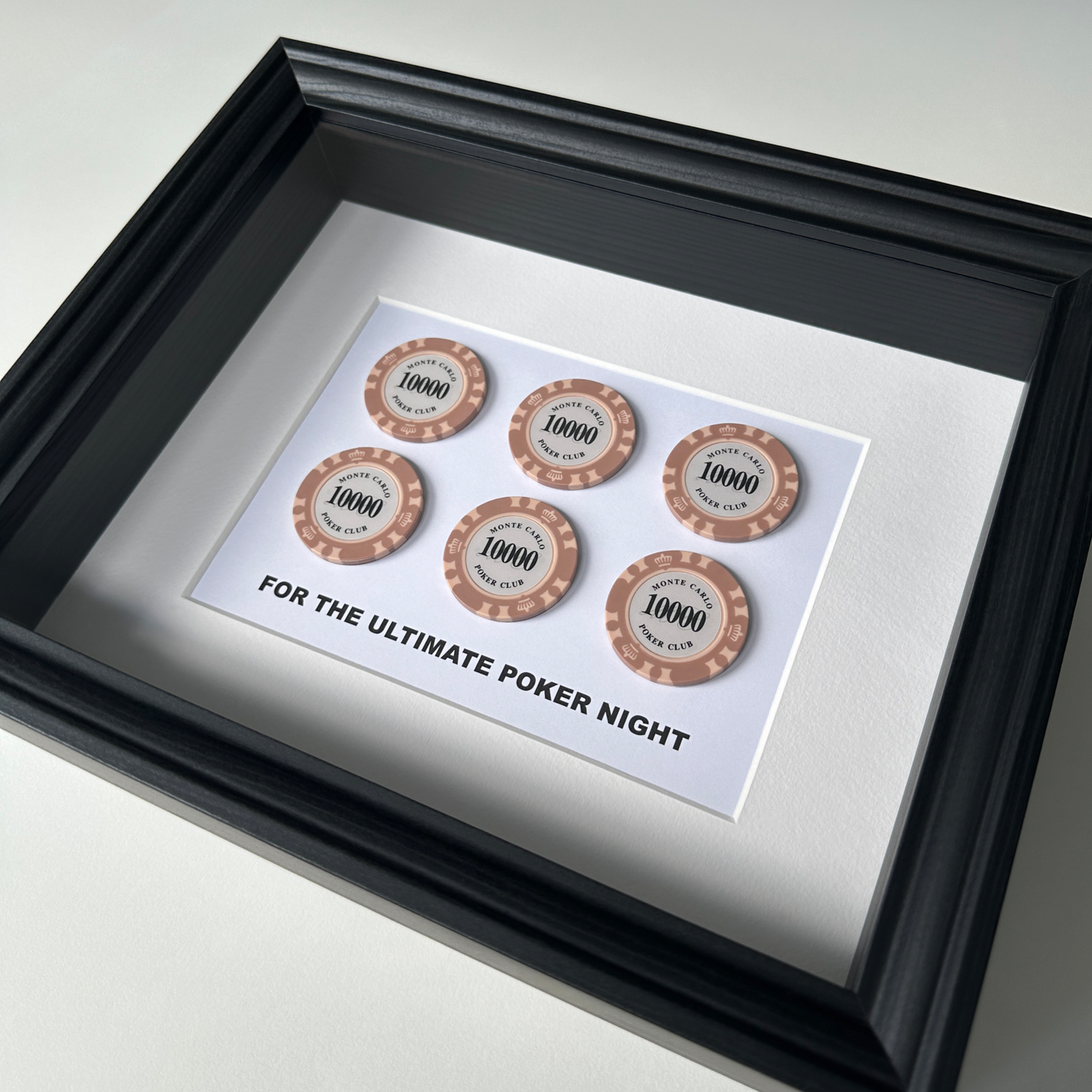 POKER NIGHT FRAME POKER CHIP FRAME - LUXART STUDIO