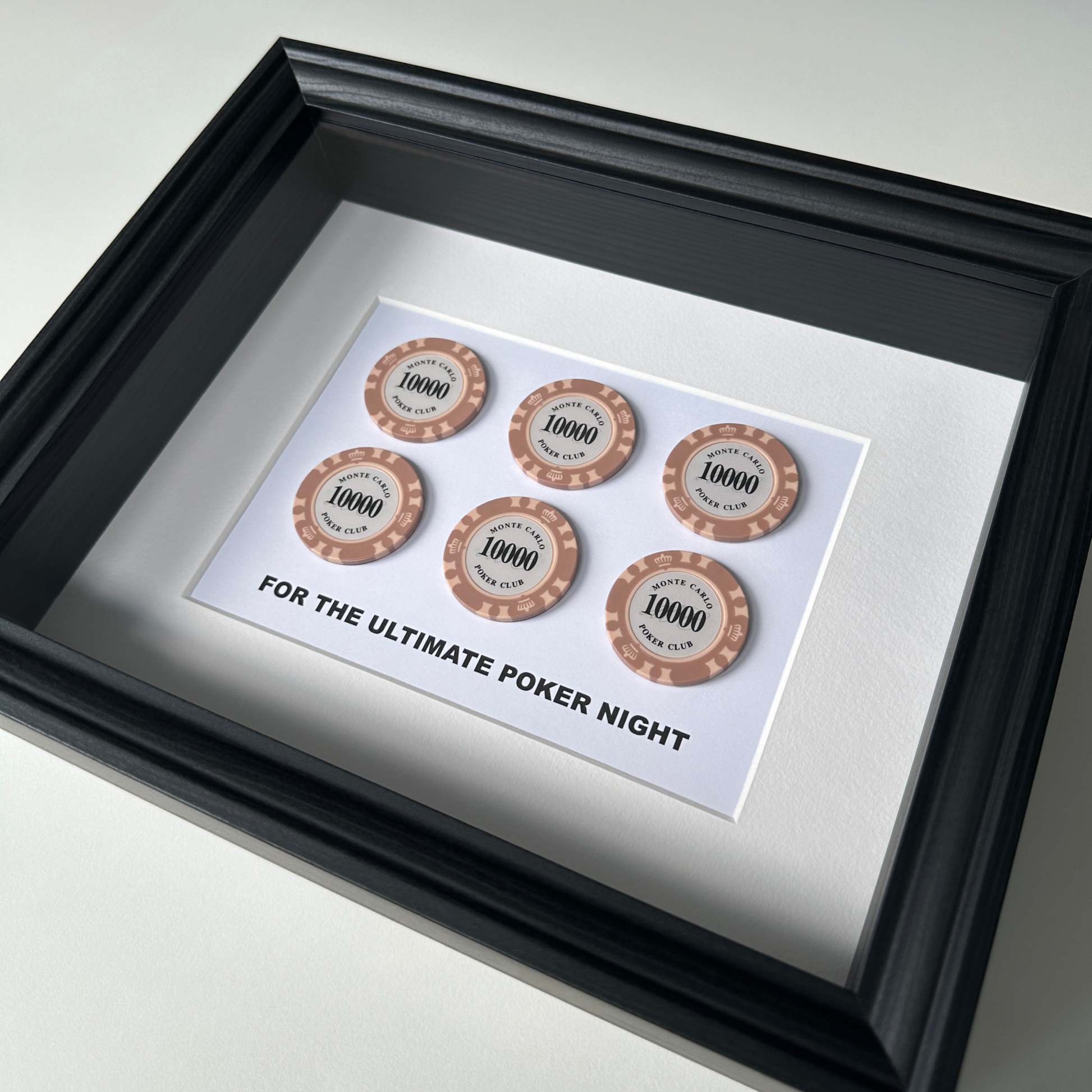POKER NIGHT FRAME POKER CHIP FRAME - LUXART STUDIO