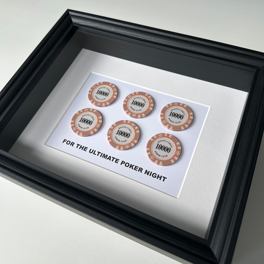 POKER NIGHT FRAME POKER CHIP FRAME - LUXART STUDIO