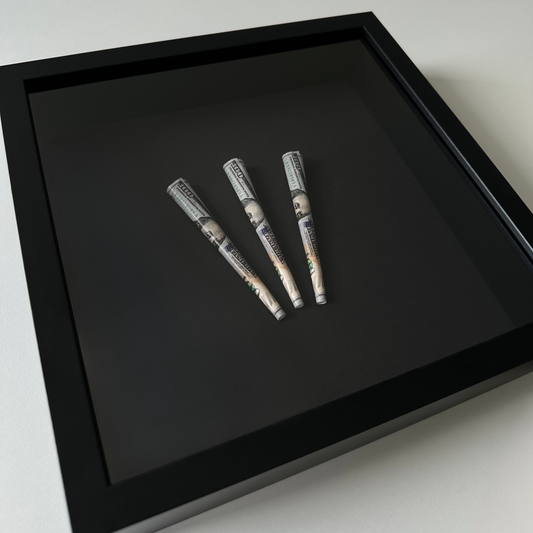 PRE ROLLED DOLLAR JOINT FRAME MONEY FRAME - LUXART STUDIO