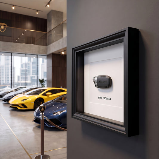 Stay Focused Car Key Frame V2 automotive wall art with decorative car key designer frame