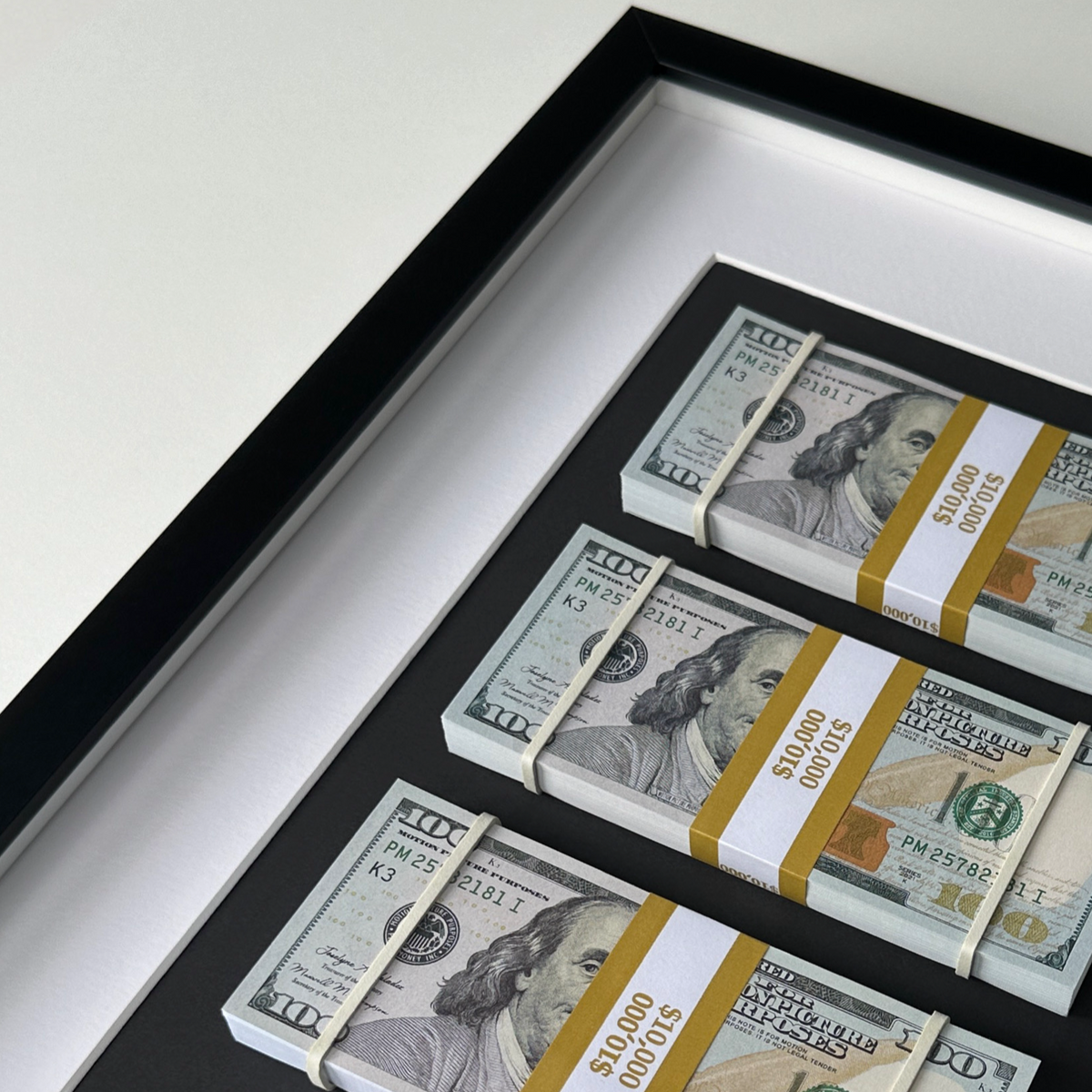 Maney Frame TRIPLE DOLLAR STACK MONEY FRAME - Dollar Frame, Euro Frame – LUXART ...