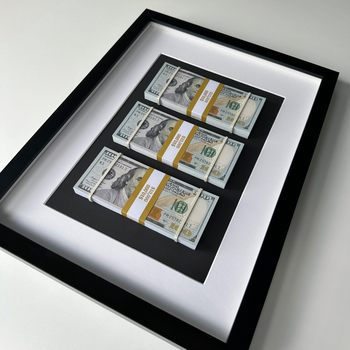 TRIPLE DOLLAR STACK FRAME 1 MONEY FRAME - LUXART STUDIO