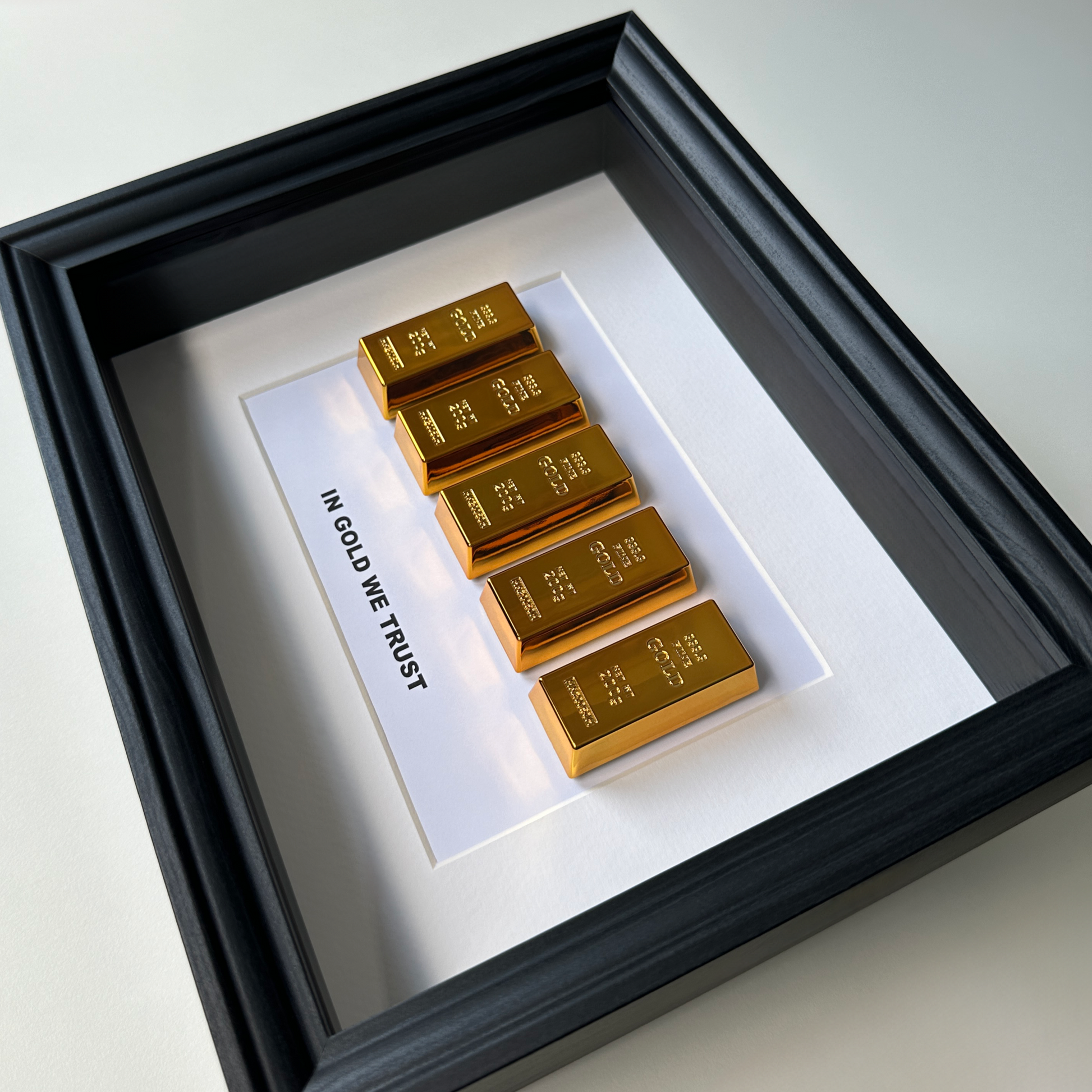 IN GOLD WE TRUST ONE KILOGRAM FRAME GOLD FRAME - LUXART STUDIO