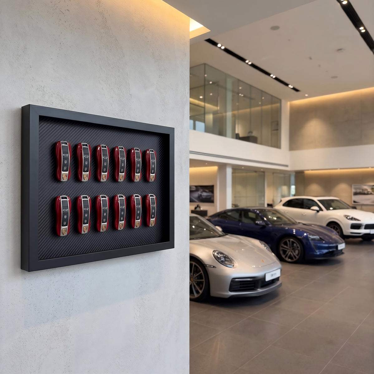 12 car key carbon frame with premium car keys design frame by LUXART