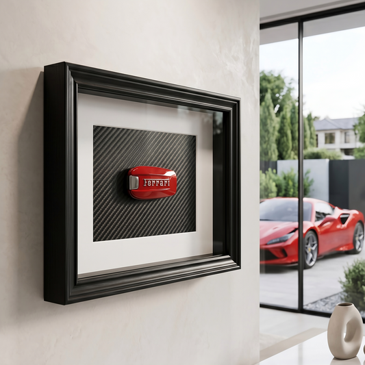 Carbon car key frame with decorative premium car key designer frame by LUXART