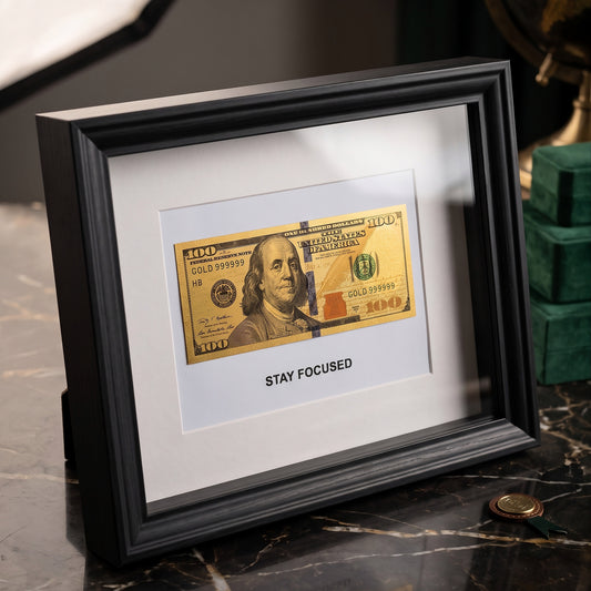 Stay Focused Dollar Frame V2 luxury Money Frame with decorative dollar artwork designer frame